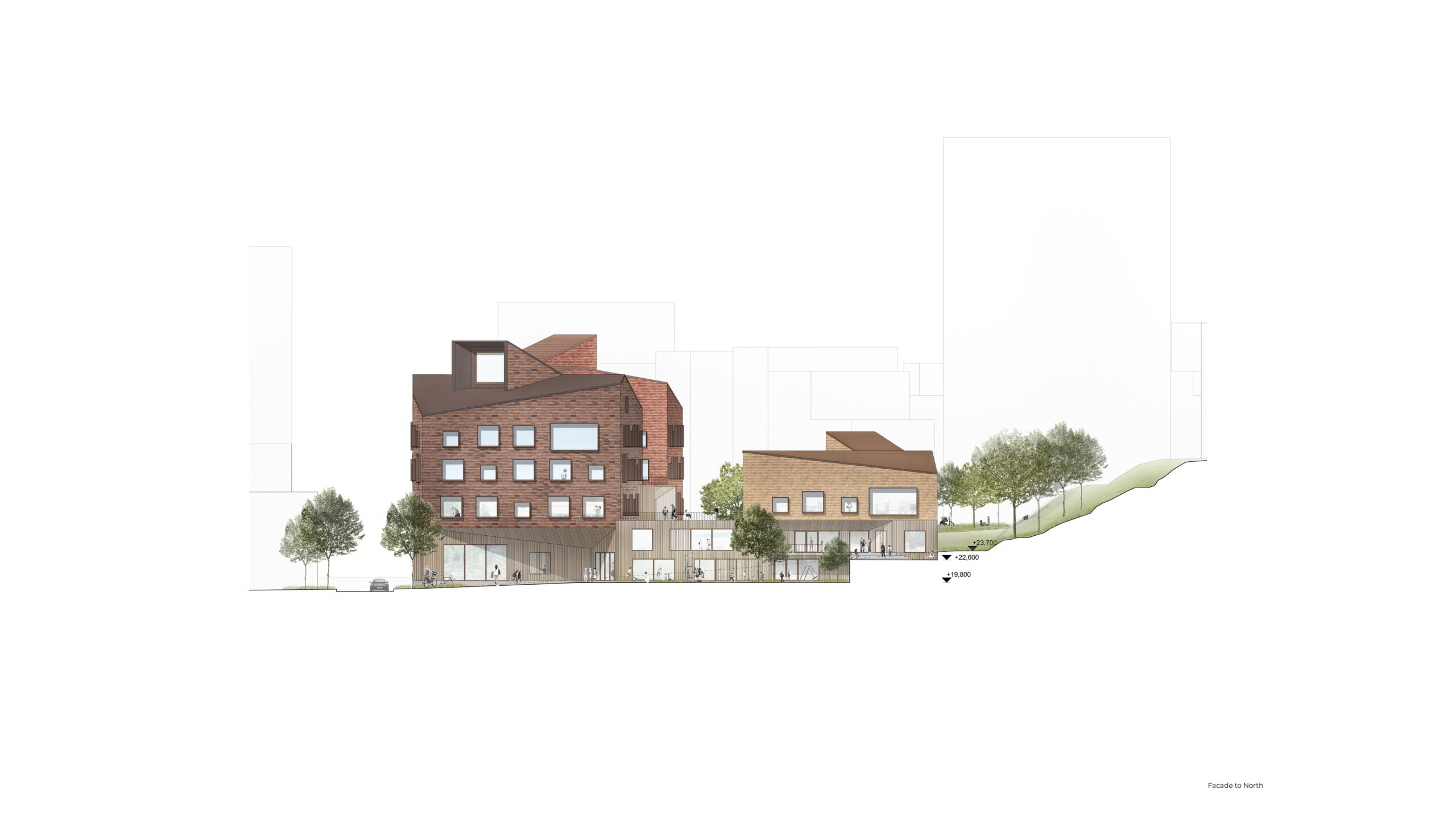 OOPEAA_Keski-Pasila School_facade north