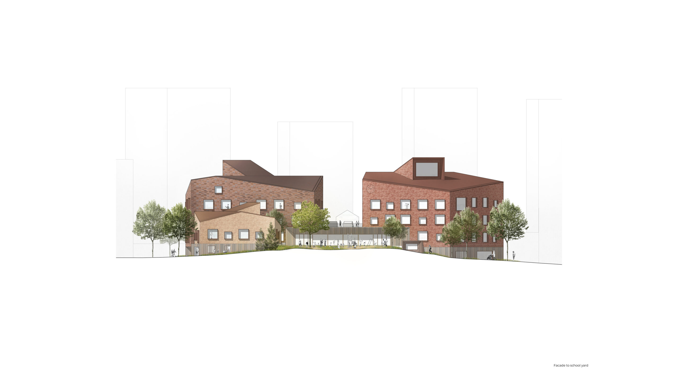 OOPEAA_Keski-Pasila School_facade west