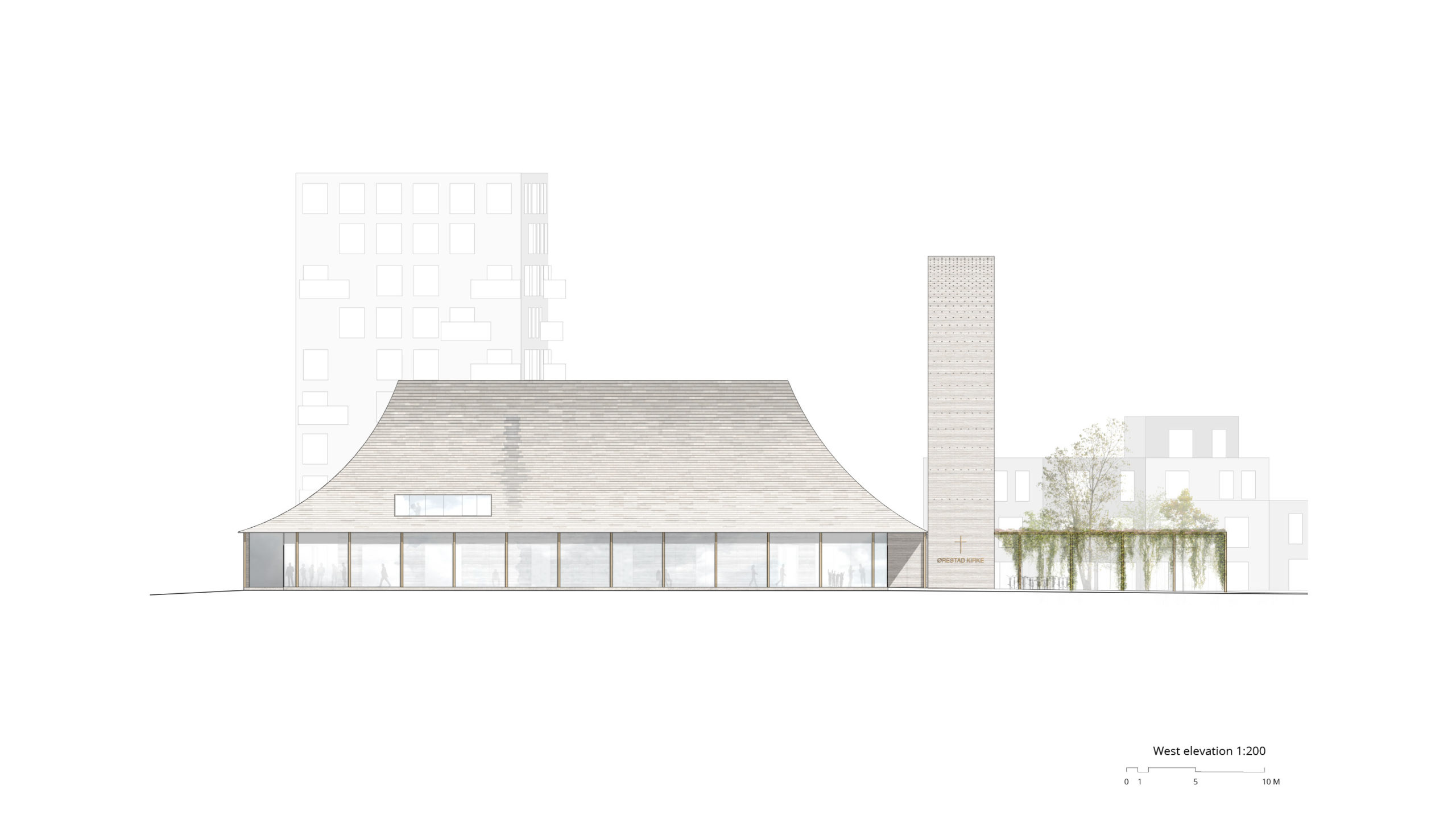 Ørestad church_OOPEAA_09_Elevation west_1_200