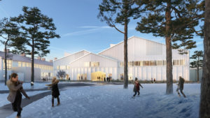Järvenpää Professional Training Center, rendered view of the new Campus House