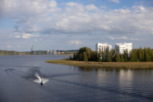 Suuruspää Housing, view from the lake
