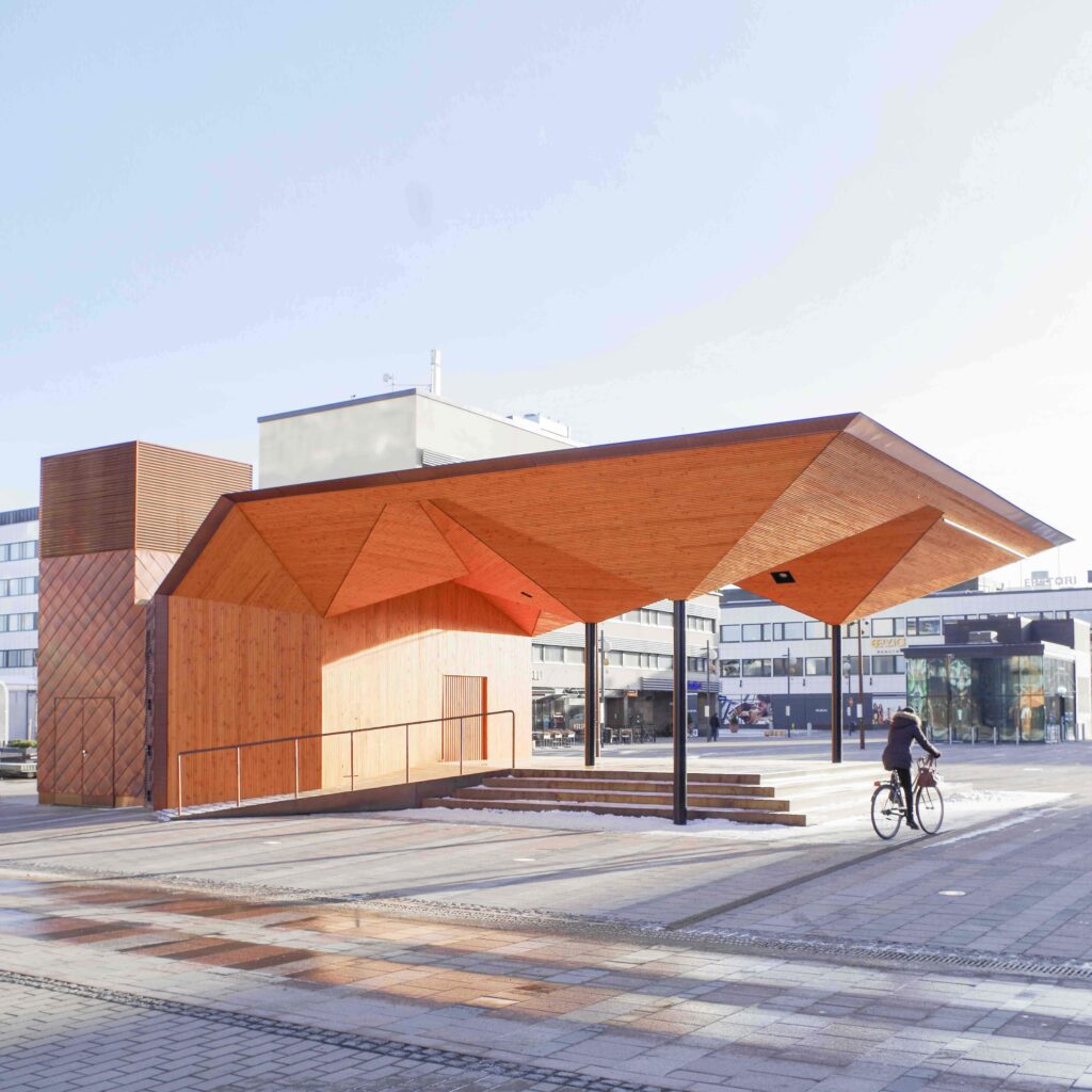 The Kontra Pavilion provides an open stage for people in the new Seinäjoki Central Square