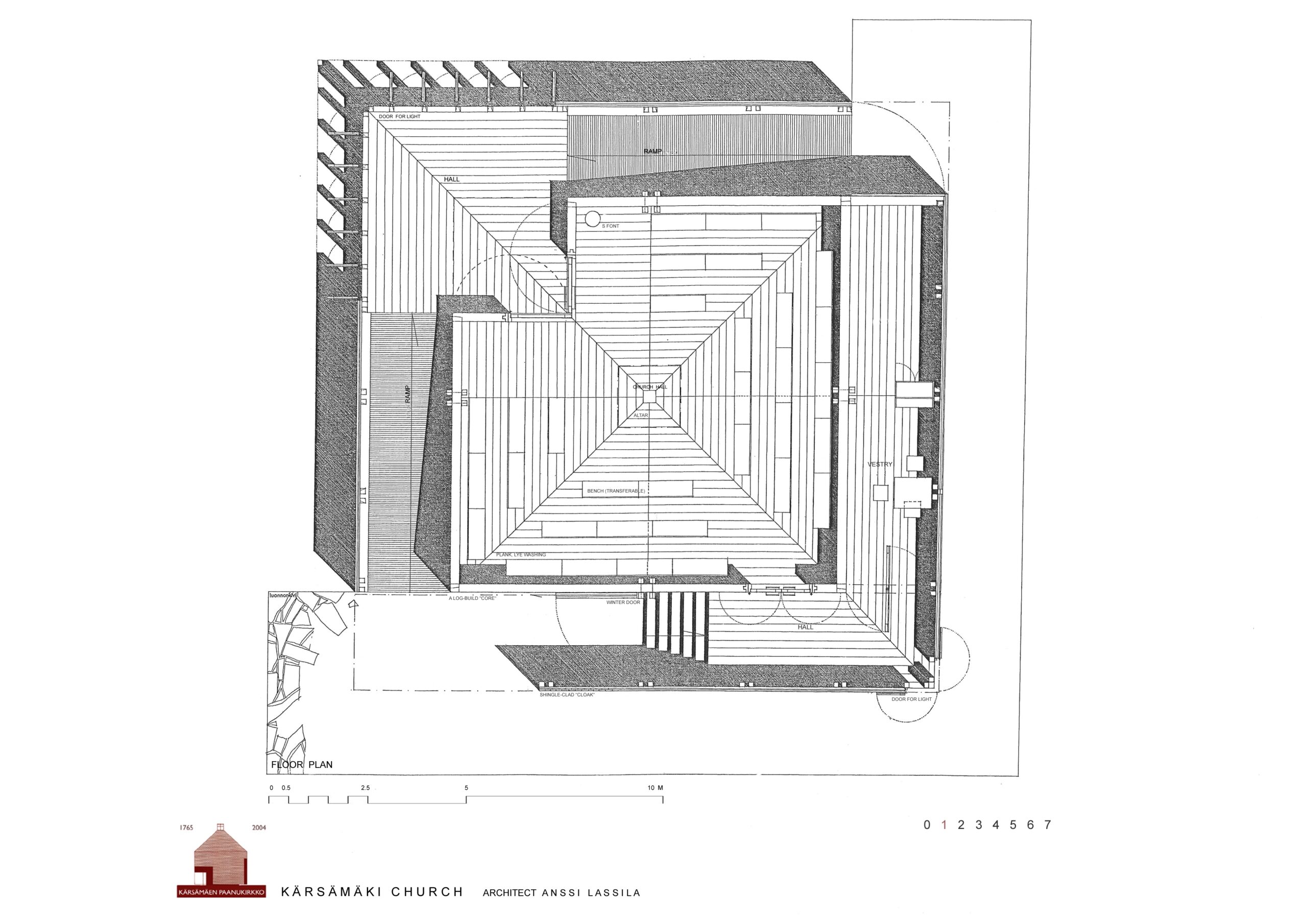Kärsämäki Shingle Church, floor plan