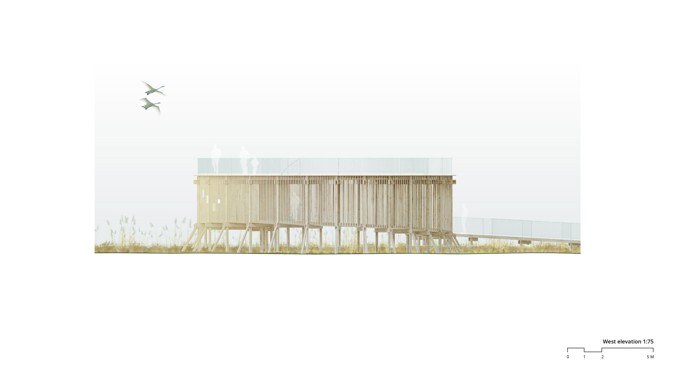 OOPEAA_Lintutorni Liminganlahti_6_West elevation 1.75