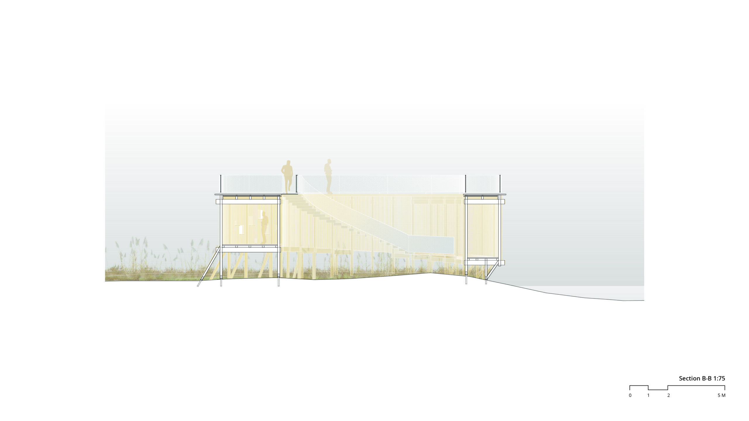 OOPEAA_Lintutorni Liminganlahti_7_Section B-B 1.75