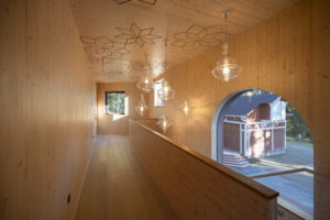 Interior of the new lodging house, Käenpoika made of CLT
