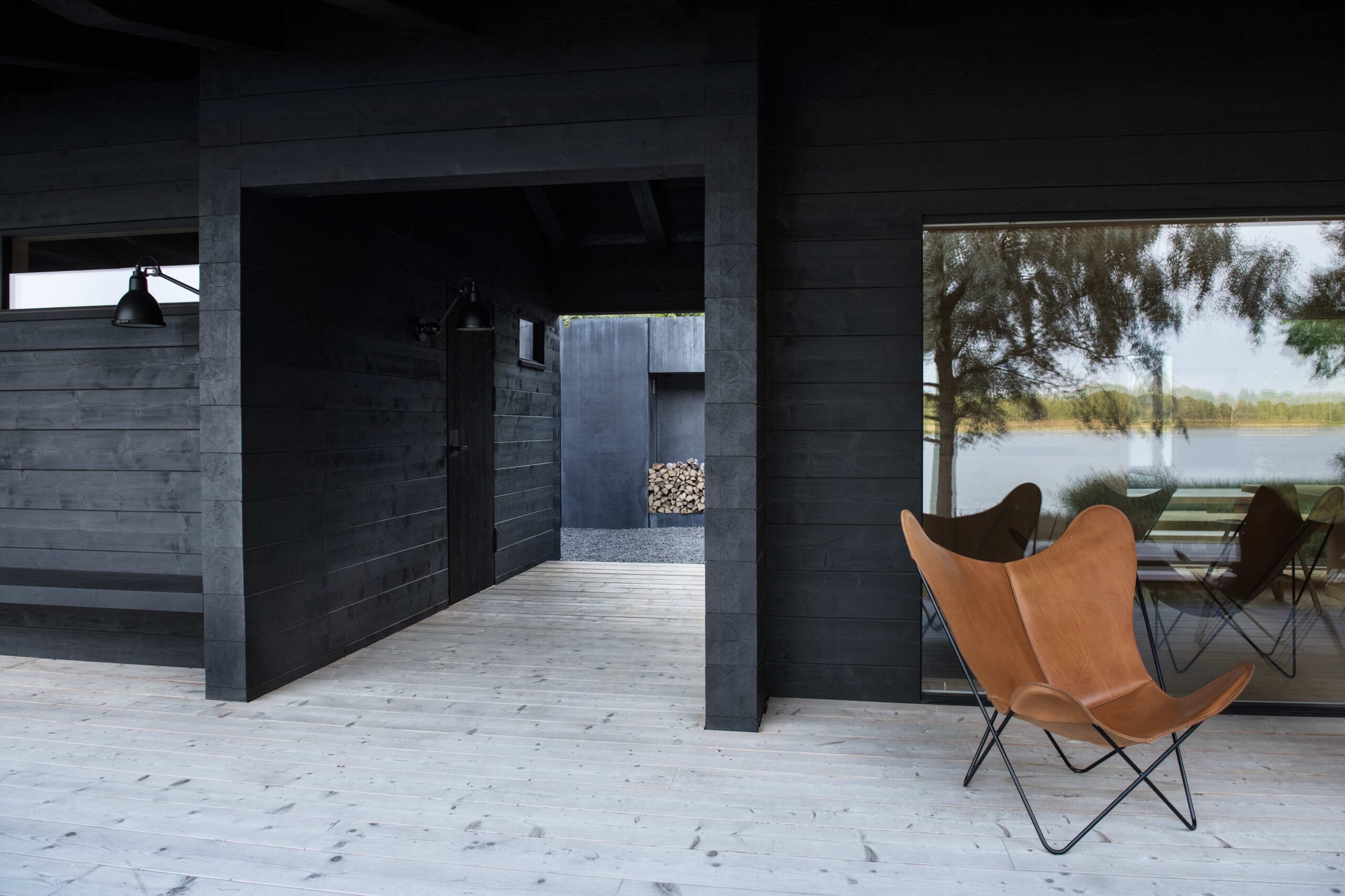 View of the sauna porch