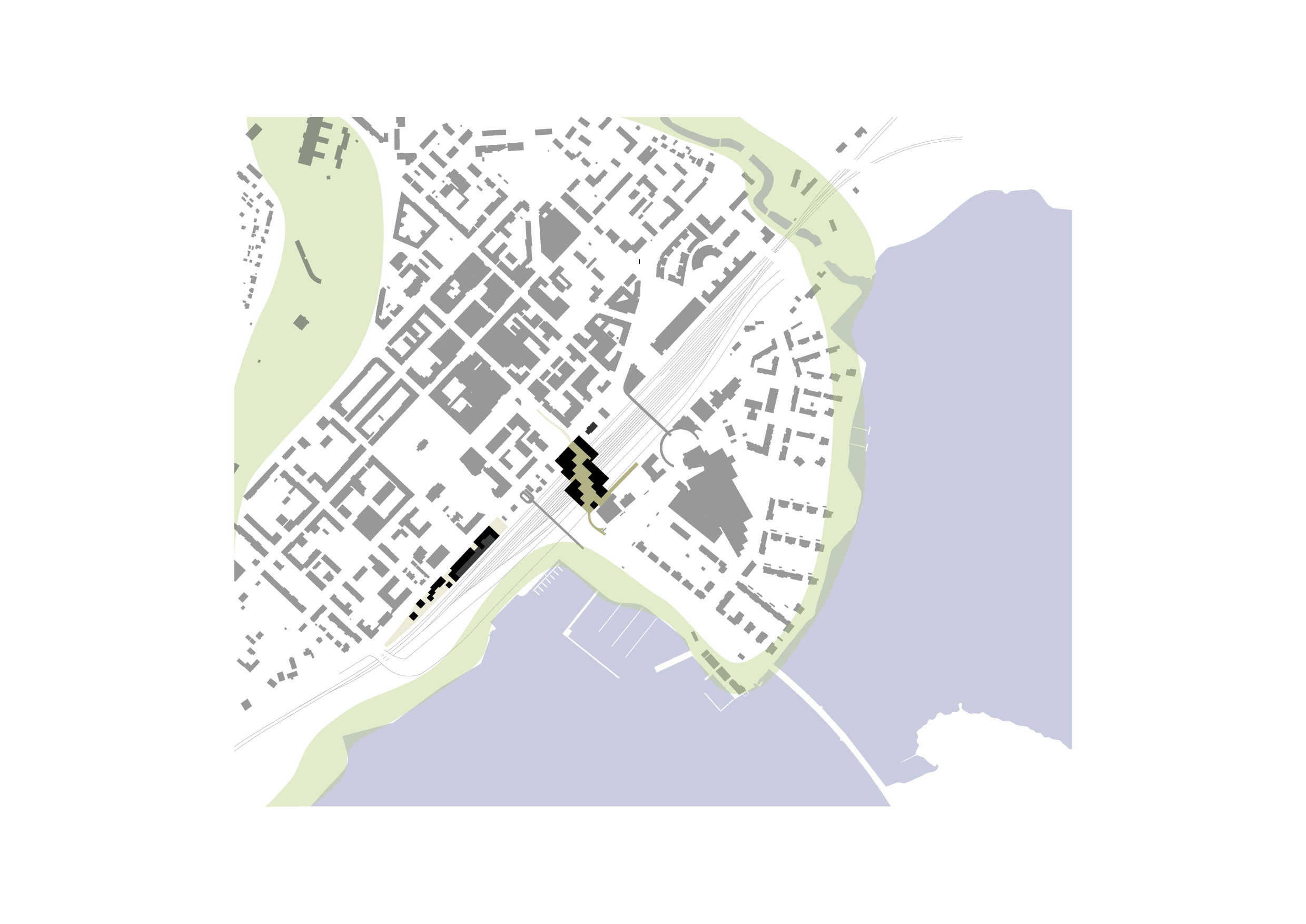 OOPEAA_Jyväskylän siltakorttelit_01_figure ground greenery_1-750