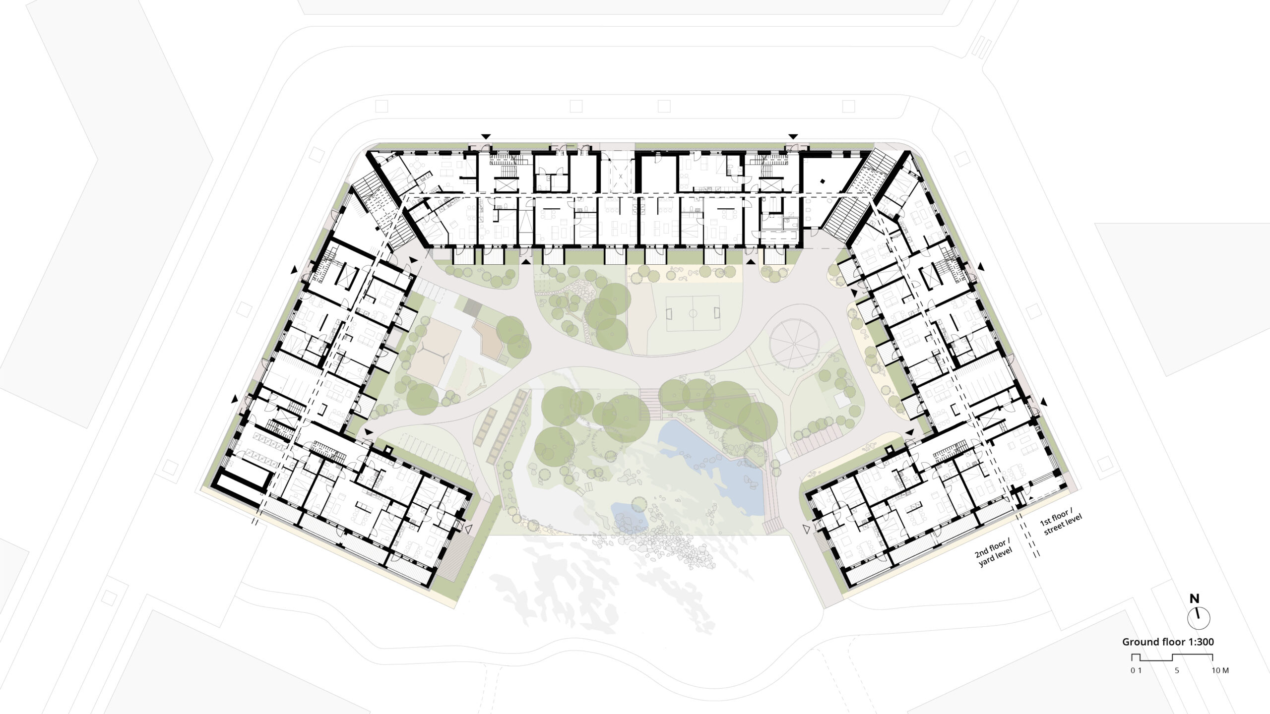 OOPEAA_PR_Heka Kruununvuorenranta_4_Ground floor 1-300
