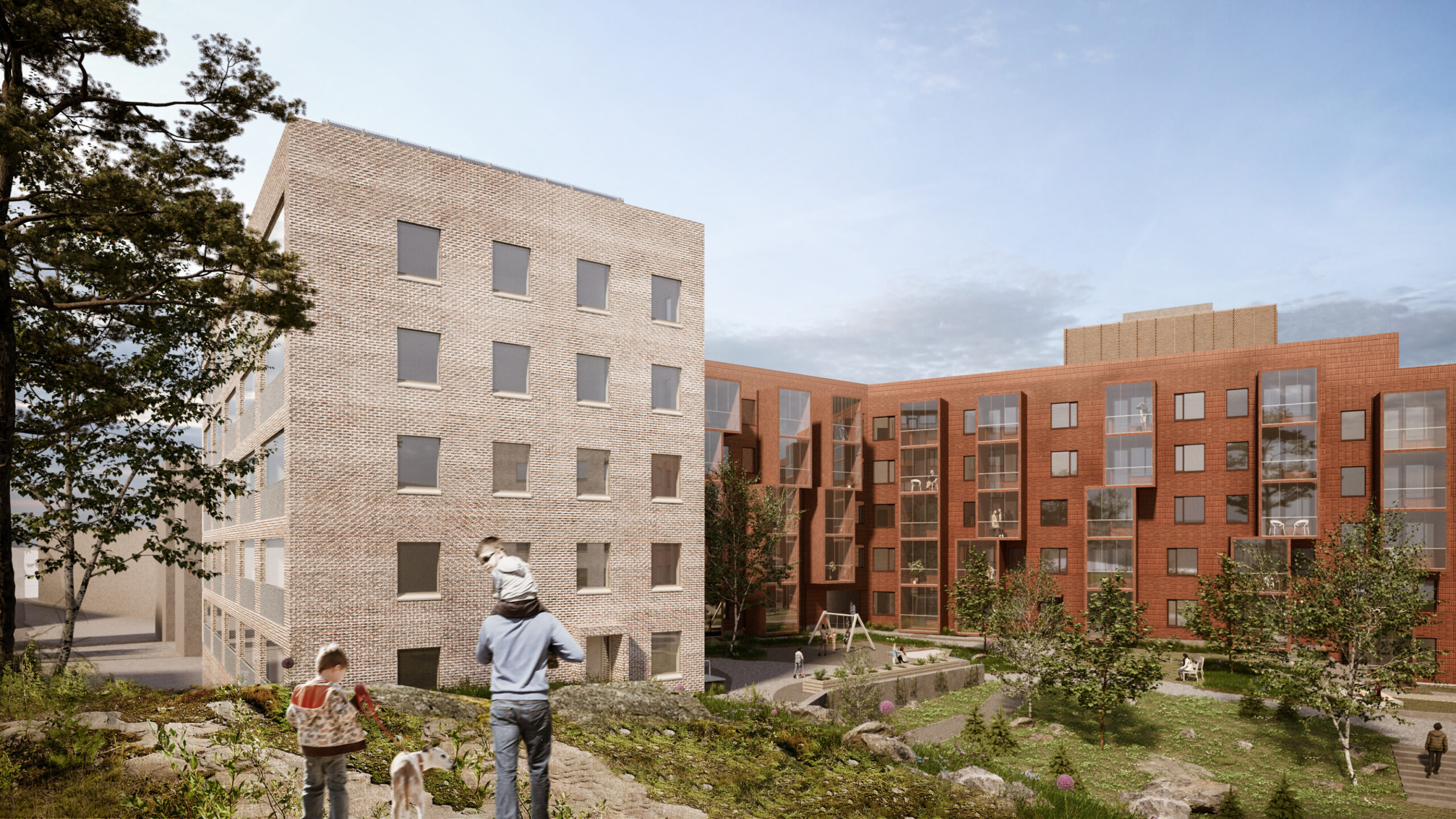 OOPEAA_PR_Heka Kruununvuorenranta_8_Courtyard view